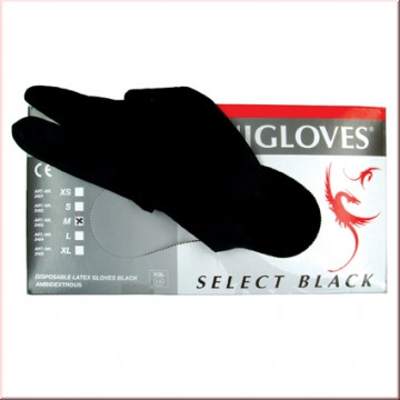 Unigloves Select Black Einweghandschuhe ungepudert